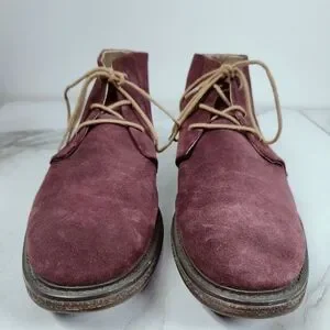Men\'s Calvin Klein Burgundy Suede Chukka Boots Calvin Klein Ultan Calf Suede Mid-Top Dark Cranberry Chukka  main image 3